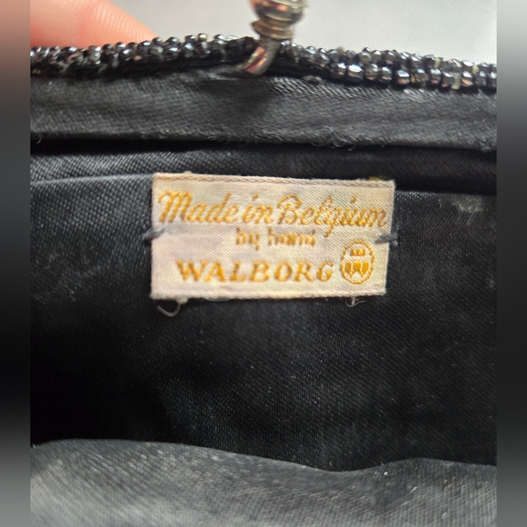 Walborg, Vintage Black Seeded Bead Clutch - Picture 6 of 6